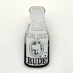 RUDE GALLERY ボトル型 ピンバッジ 白 メタル レア