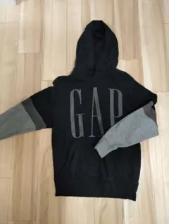 GAP フード付きパーカー ブラック/グレー