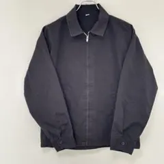 ジップアップ ブルゾン 黒 ジャンバー ジャケット秋冬用 メンズ XL