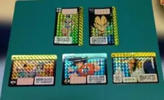 ポ*チ様 【キラカード】ドラゴンボール 本弾５枚セット ジャンク２枚あり 199