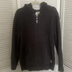 kashwere レディース ダークグレー フルジップパーカー XS