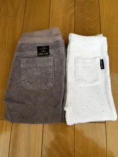 petit main パンツセット グレー・ホワイト