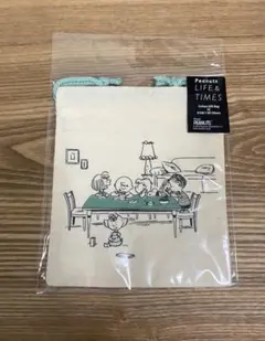 【新品未開封】PEANUTS スヌーピー コットンギフトバッグ SS