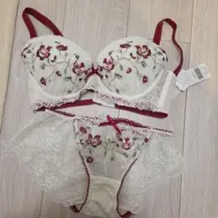 新品！Risa Magli　ブラジャーショーツセット E75 花柄刺繍のサムネイル