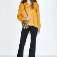 MOUSSY オーバーサイズ シャツ イエロー フリーサイズ