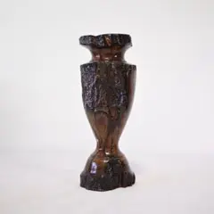 天然木 木製花器 一輪挿し 樹皮残し 昭和レトロ
