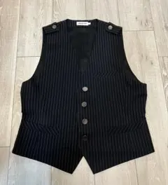 メンズ　ストライプ柄ベスト　L L