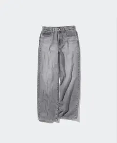 UNIQLO ワイドストレートジーンズ グレー 23