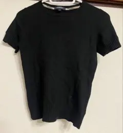 BURBERRY LONDON 半袖ニット　ブラック　サイズ1 （Sサイズ）