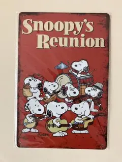 スヌーピー Snoopy's Reunion メタルプレート ブリキ看板