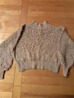 Craft プレミアムラベル ベージュニットセーター