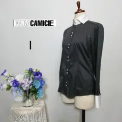 ナラカミーチェ　極上美品　長袖ブラウス　黒色系　Мサイズ