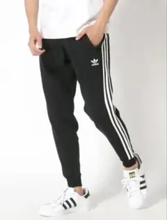 adidas ブラック ジョガーパンツ L