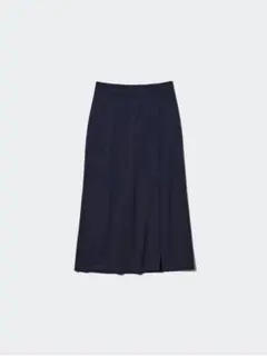 ストレッチダブルフェイススリットスカート NAVY Mサイズ