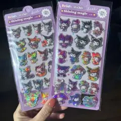 マイメロディ　クロミ　シナモロール　リトルツインスターズ　ぷくぷくシール　立体