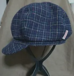 PERSON'S キャスケット╱紺地▪チェック