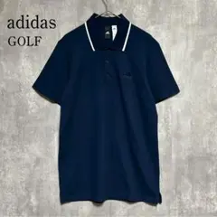 adidas アディダス ゴルフ golf ウェア ポロシャツ ネイビー M