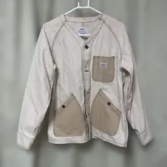 coen ノーカラージャケット S ベージュ