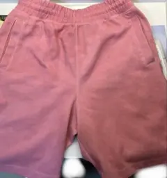 ユニクロC スウェットパンツ リメイク ピンク ペイント