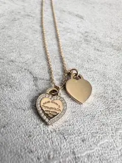 希少 リターントゥ ティファニーтм ダブルハート タグ ダイヤモンドネックレス