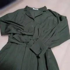 167）SNIDEL オリーブ色 ロングワンピース