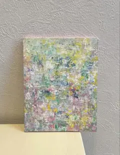 622 抽象画 アクリル画 原画 モダン アート キャンバスボード 淡い夢