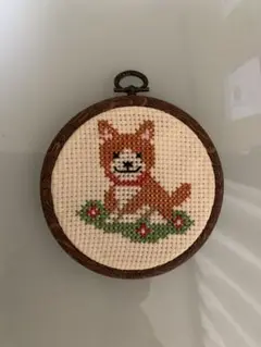 柴犬の刺繍フレーム