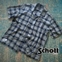 『トロミ感◎』Schott N.Y.C.(ショット)レーヨンオンブレシャツ 半袖のサムネイル
