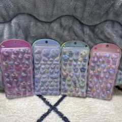 コットンパフィーサンリオ　キティー　ハピダンブイ　シナモロール　4枚セット