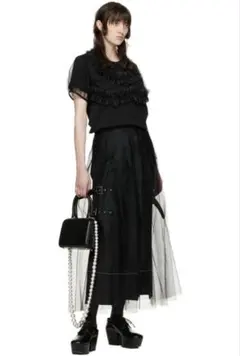 サカイ sacai ギャラクシープリントプリーツ ドッキングワンピース