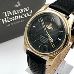 極美品✨ ヴィヴィアンウエストウッド　オーブ　本革ベルト　黒 × 金 スクイグル