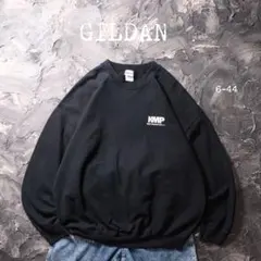 00’s GILDAN トレーナー 企業ロゴ　刺繍ロゴ　ブラック