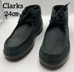 【未使用品】タグ付Clarksクラークス★ジルジェットブーツ 黒 24cm