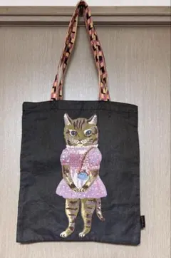 ナタリーレテ 猫刺繍デザイン トートバッグ美品のサムネイル
