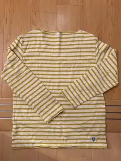 ORCIVAL オーシバル長袖 Tシャツ 5サイズ 白/黄ストライプ　ロンT