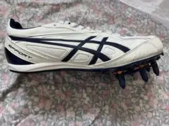 ASICS EFFORTスパイクシューズ ホワイト/ネイビー 24.0cm