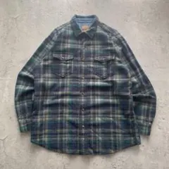 Y*様 USA古着 ネルシャツ 長袖 チェック柄 ダブルポケット Lサイズ