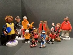 11個セット ブックエンド フィギュア　キーホルダー ストラップ スケート