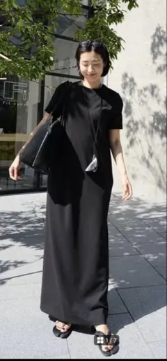 ellie ジョーゼットワンピース【NAVY】 | Mercari
