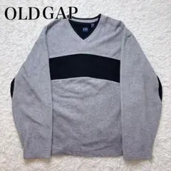 OLD GAP フリース Vネック 切替 XXL Y2K ビッグサイズ テック系