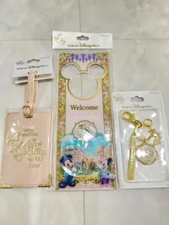 ファンタジースプリングスホテルセット　ラゲッジタグ　サインプレート　キーチェーン