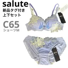 saluteサルート ワコール ラベンダー ブラジャーショーツセット C65 M