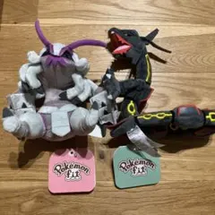 ポケモンfit ぬいぐるみ 黒いレックウザ&グソクムシャ セット