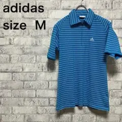 【adidas】アディダス 半袖ポロシャツ ゴルフウェア Mサイズ お洒落のサムネイル