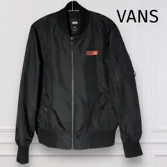 VANS バンズ 刺繍 MA-1 ブルゾン ブラック S