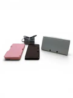 【美品】任天堂 3DS CTR-001 ホワイト 充電ケーブル/ハードカバー付