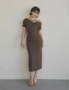 Navi ribbon long dress ♡ andmary - メルカリ