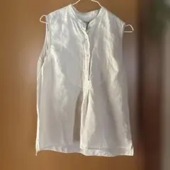 極美品✨マーガレットハウエル リネン半袖シャツ バックボタン 