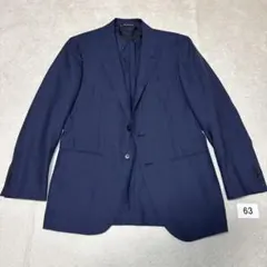 63 美品　グリーンレーベル　ドーメル　テーラードジャケット　ネイビー　46 M