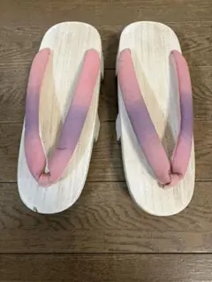 23cm　ピンク紫グラデーション下駄